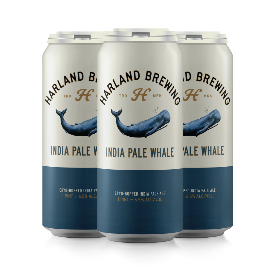 Harland India Pale Whale West Coast IPA w/ Chinook, Mosaic, & Simcoe 6/4 16 oz cans