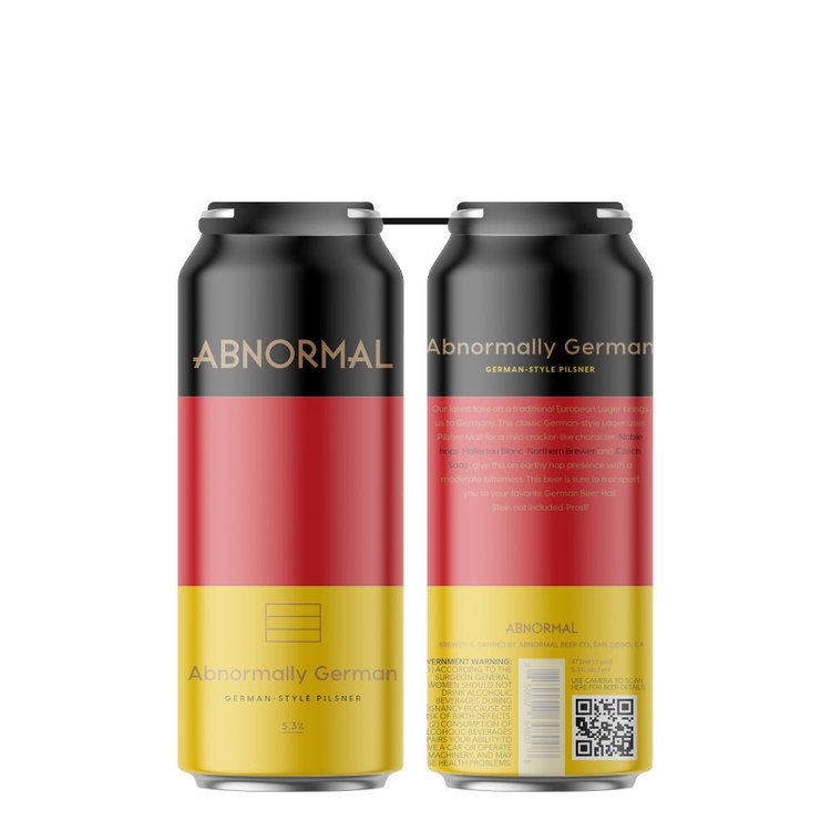 Abnormal Abnormally German Style Pilsner 6/4 16OZ CANS