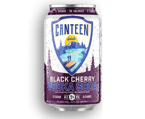 Canteen Black Cherry Vodka Soda 6/4 12OZ CANS