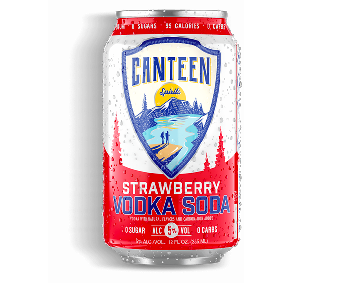 Canteen Strawberry Vodka Soda 6/4 12OZ CANS