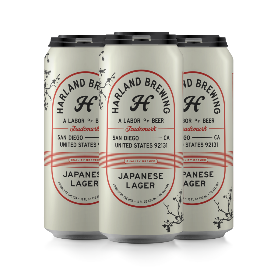 Harland Japanese Lager (with rice) 6/4 16OZ CAN