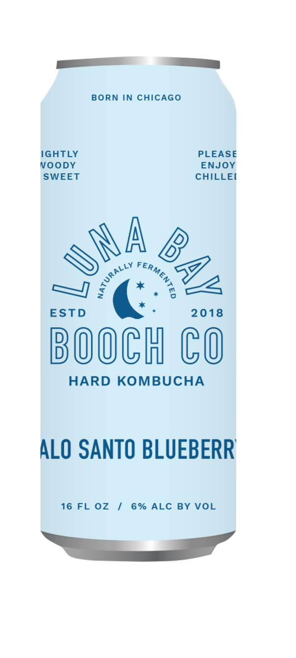 Luna Bay Blueberry Palo Santo Hard Kombucha Loose 24/16oz