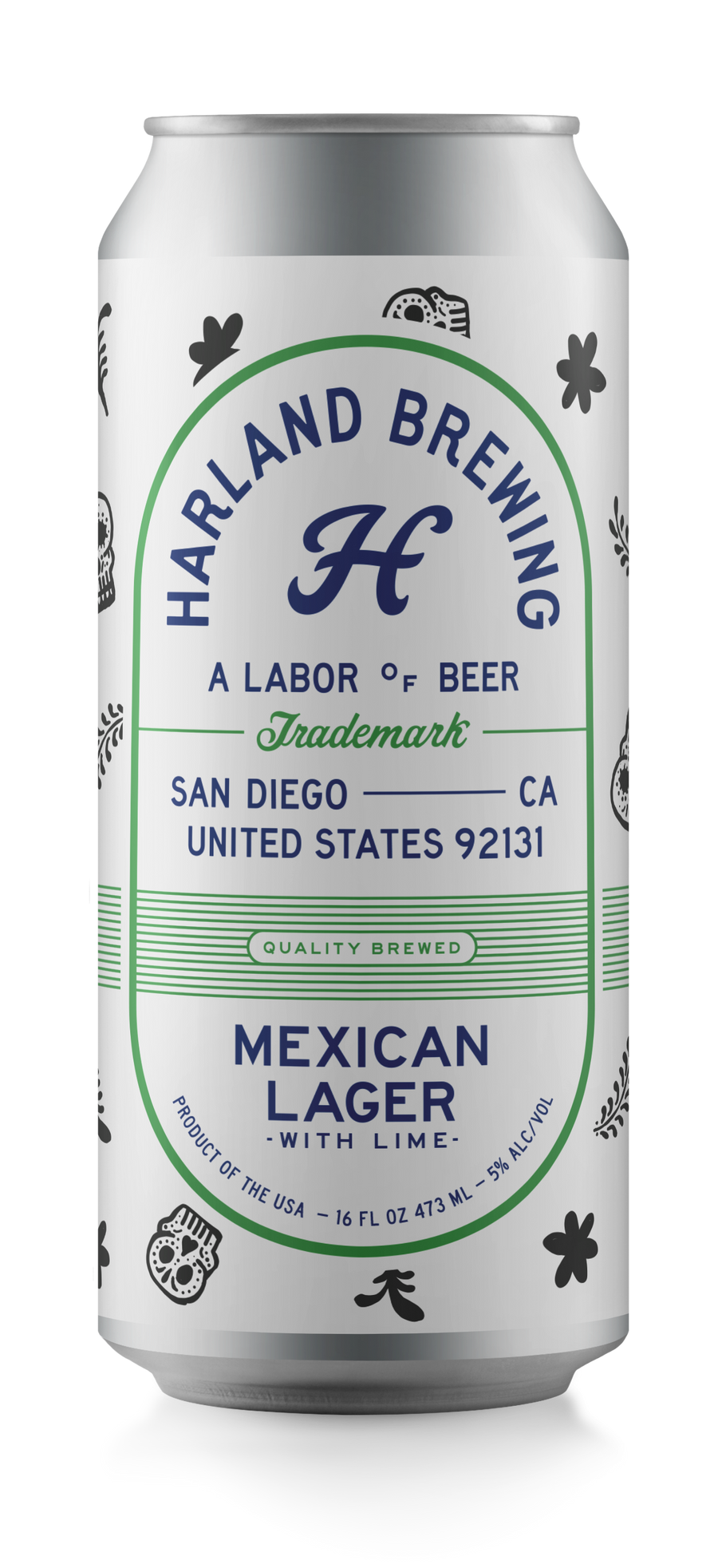 Harland Mexican Lager w/ Lime 4/6 16OZ CAN