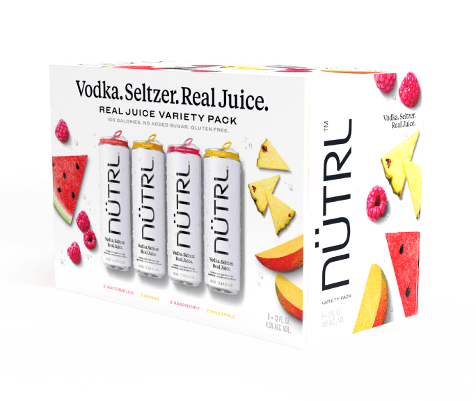 Nutrl Fruit Variety Vodka Seltzer 3/8 12OZ CANS