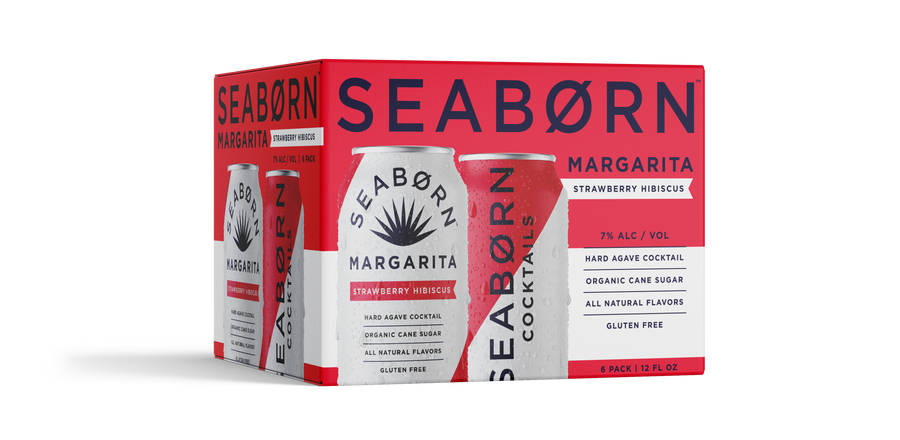 Seaborn Cocktails Strawberry Hibiscus Margarita 4/6 12OZ CAN