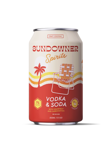 Sundowner Spirits Vodka Soda Grapefruit 6/4 12OZ CAN