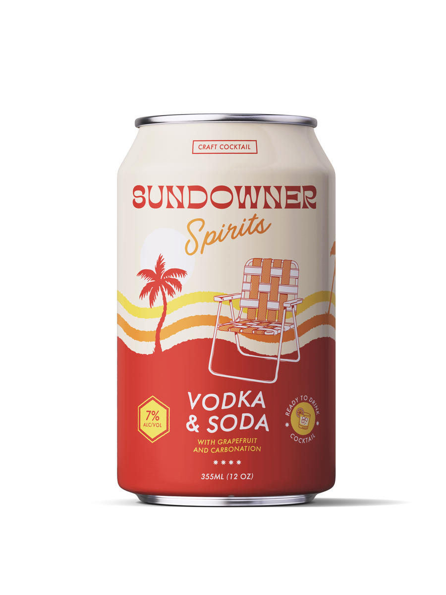 Sundowner Spirits Vodka Soda Grapefruit 6/4 12OZ CAN