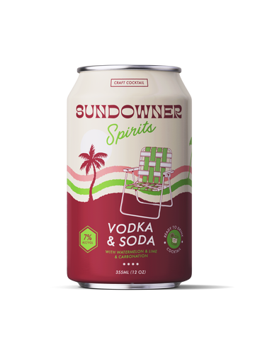 Sundowner Spirits Vodka Soda Watermelon & Lime 6/4 12OZ CAN